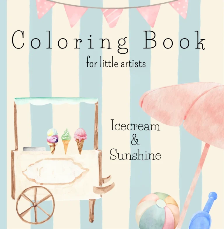 Mehr über den Artikel erfahren Coloring Book for Little Artists – Ice cream & sunshine